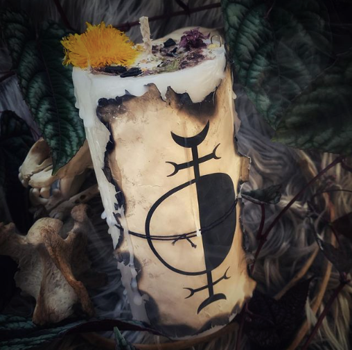Bone Queen Devotional Candle