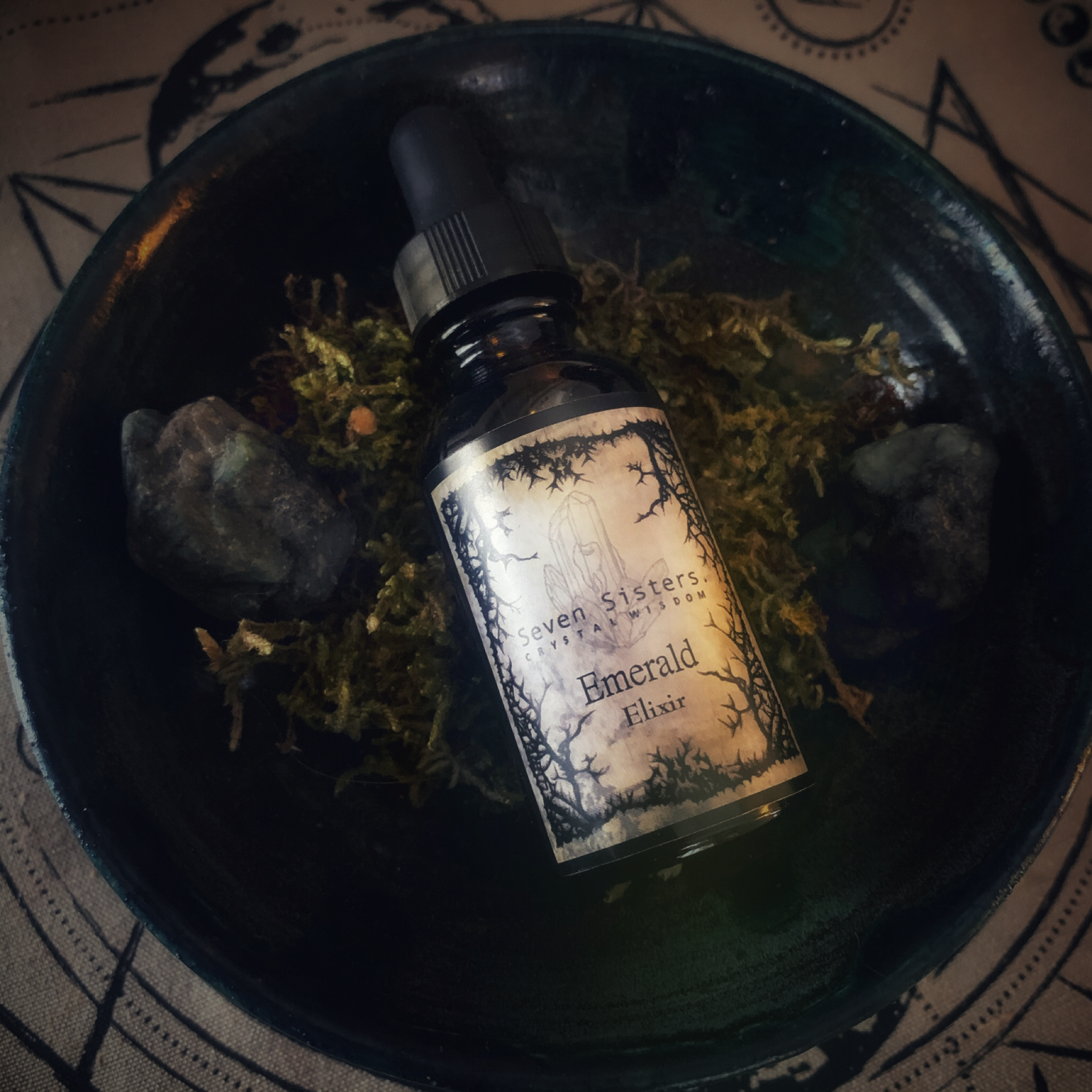 Emerald Crystal Wisdom Elixir
