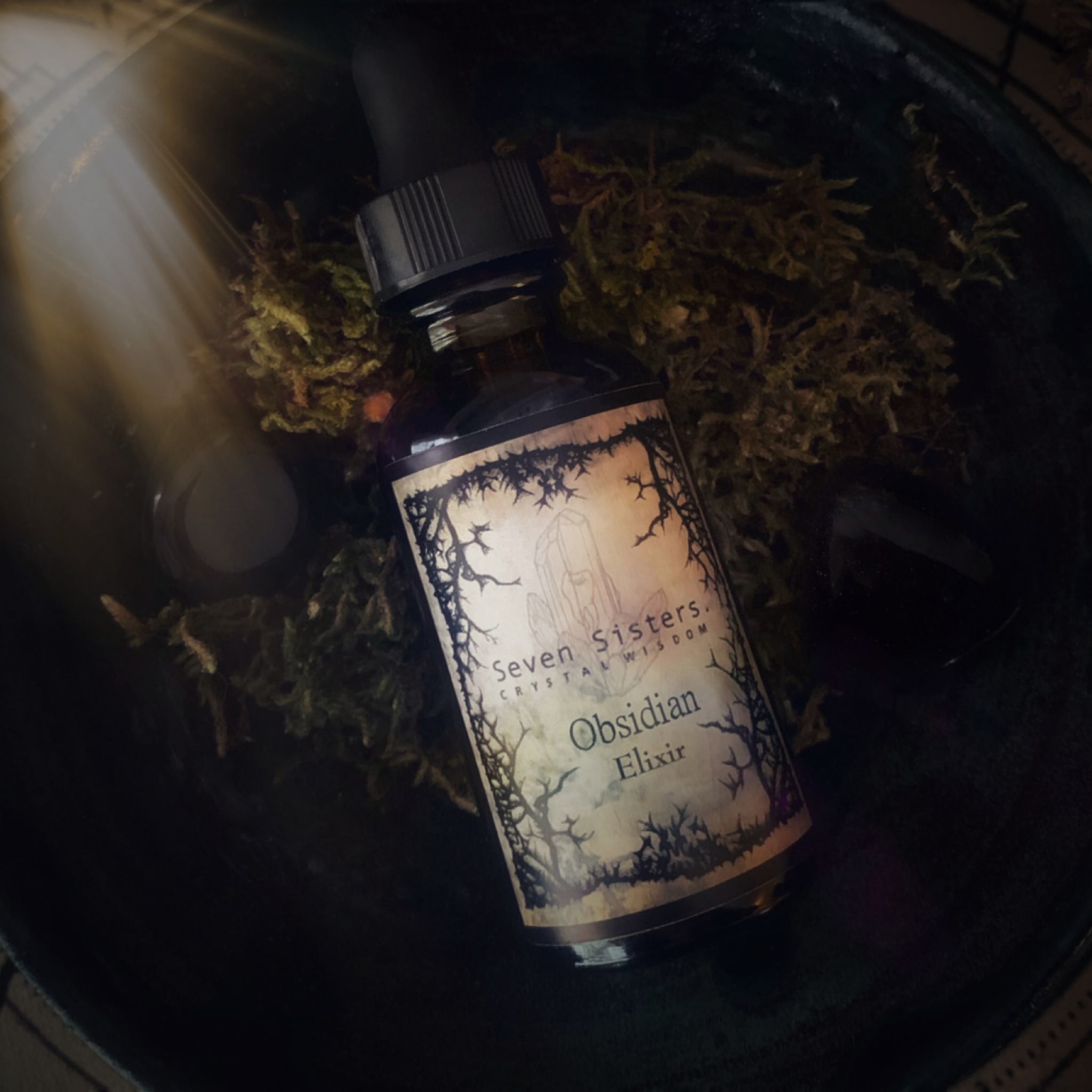 Obsidian Crystal Wisdom Elixir